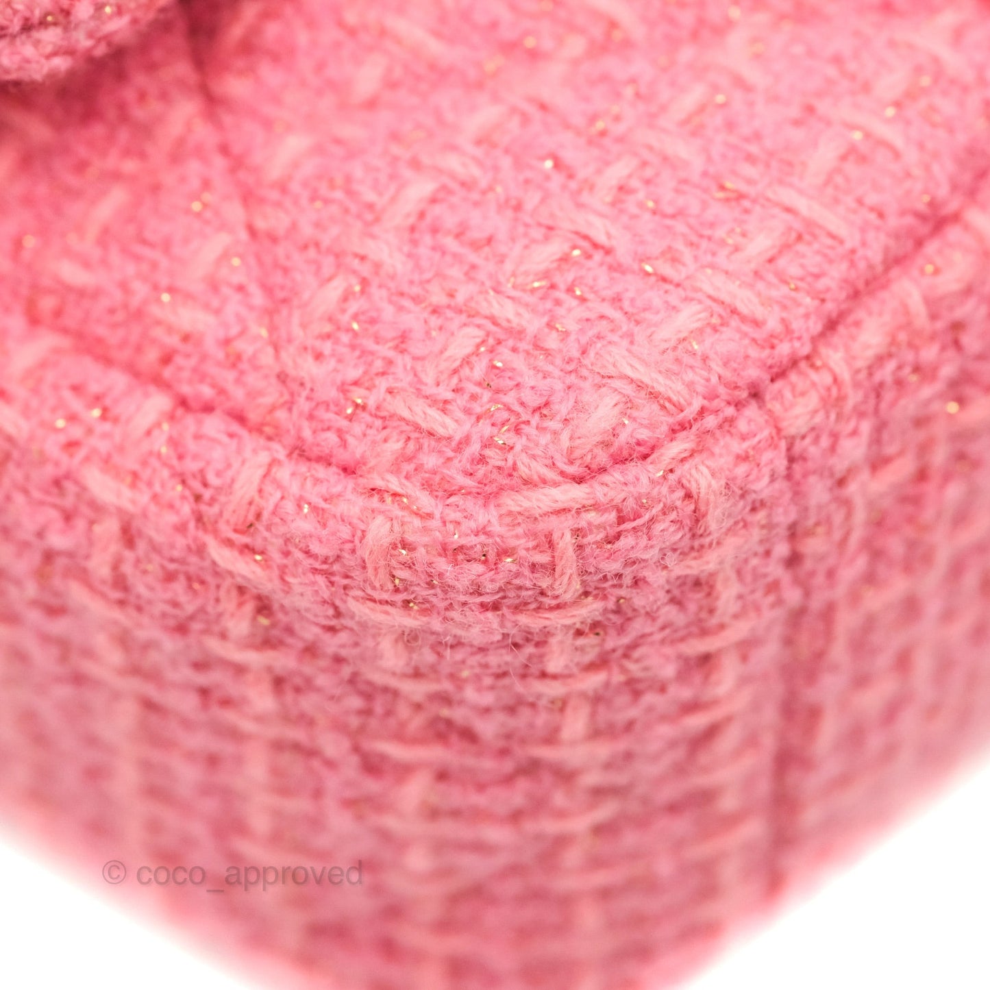 Chanel 19 Small Tweed Pink Glitter Mixed Hardware