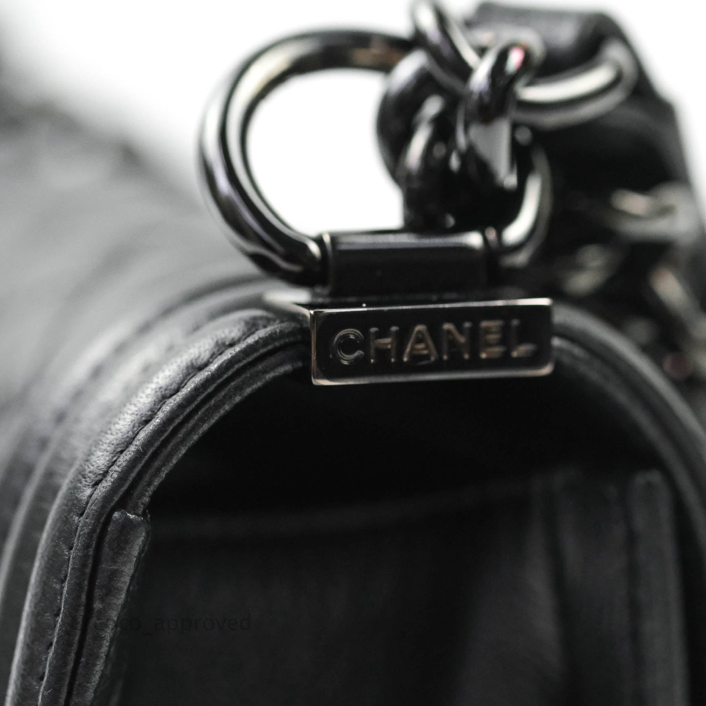 Chanel Quilted So Black Small Boy Caviar