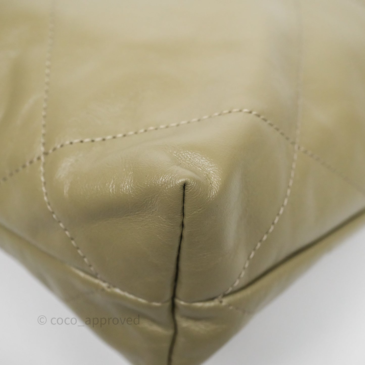 Chanel 22 Small Sage Green Shiny Calfskin Silver Hardware