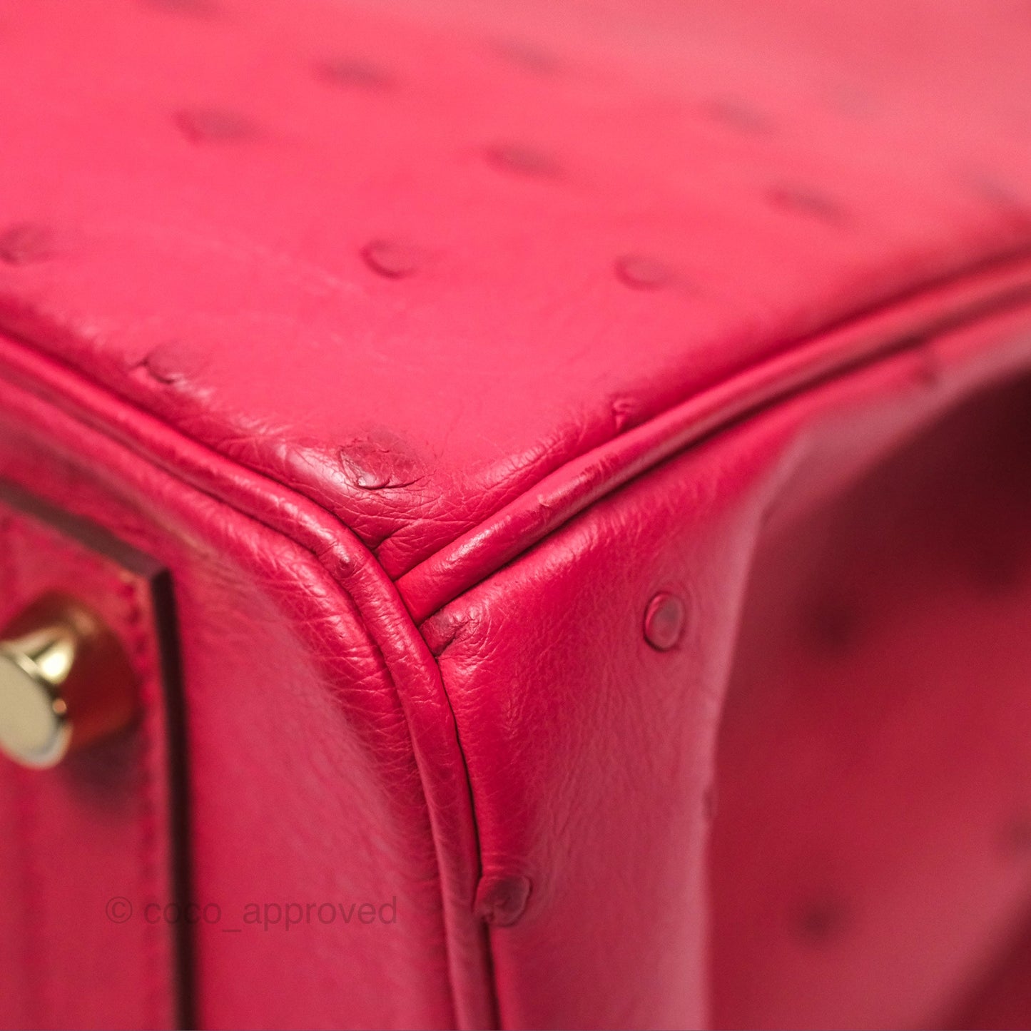 Hermès Birkin Retourne 30 Bougainvillea Ostrich Gold Hardware