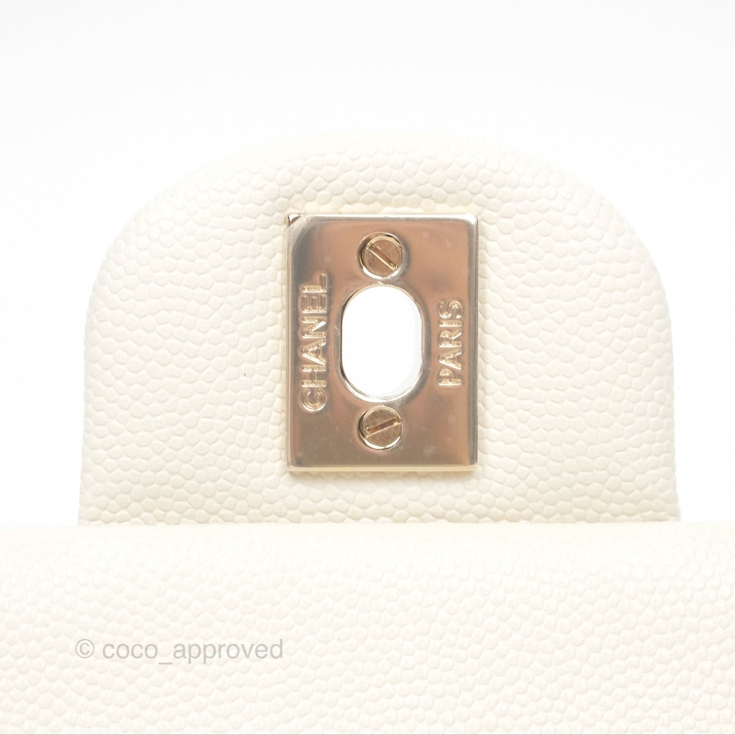 Chanel Small Classic Quilted Flap Light Ivory Caviar Gold Hardware