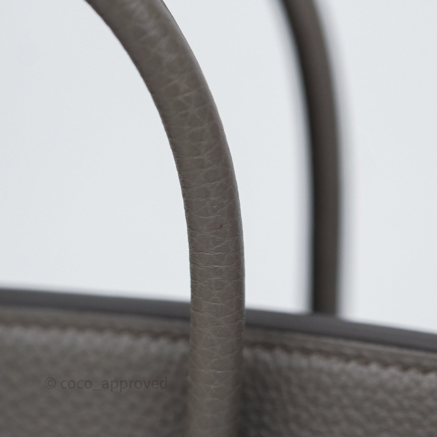 Hermès Birkin 25 Retourne Gris Etain 8F Togo Palladium Hardware