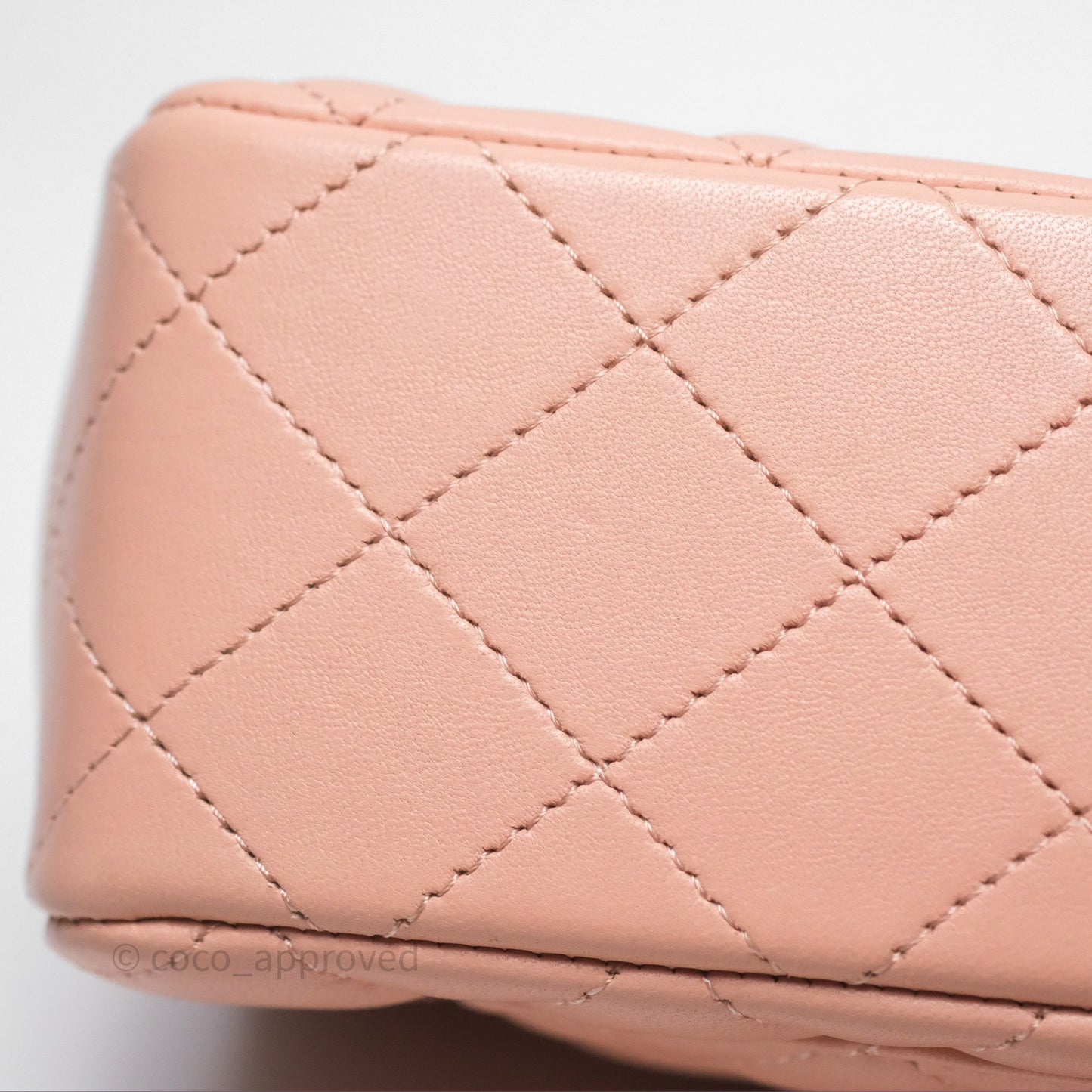 Chanel Quilted Mini Rectangular Flap Pink Lambskin Gold Hardware