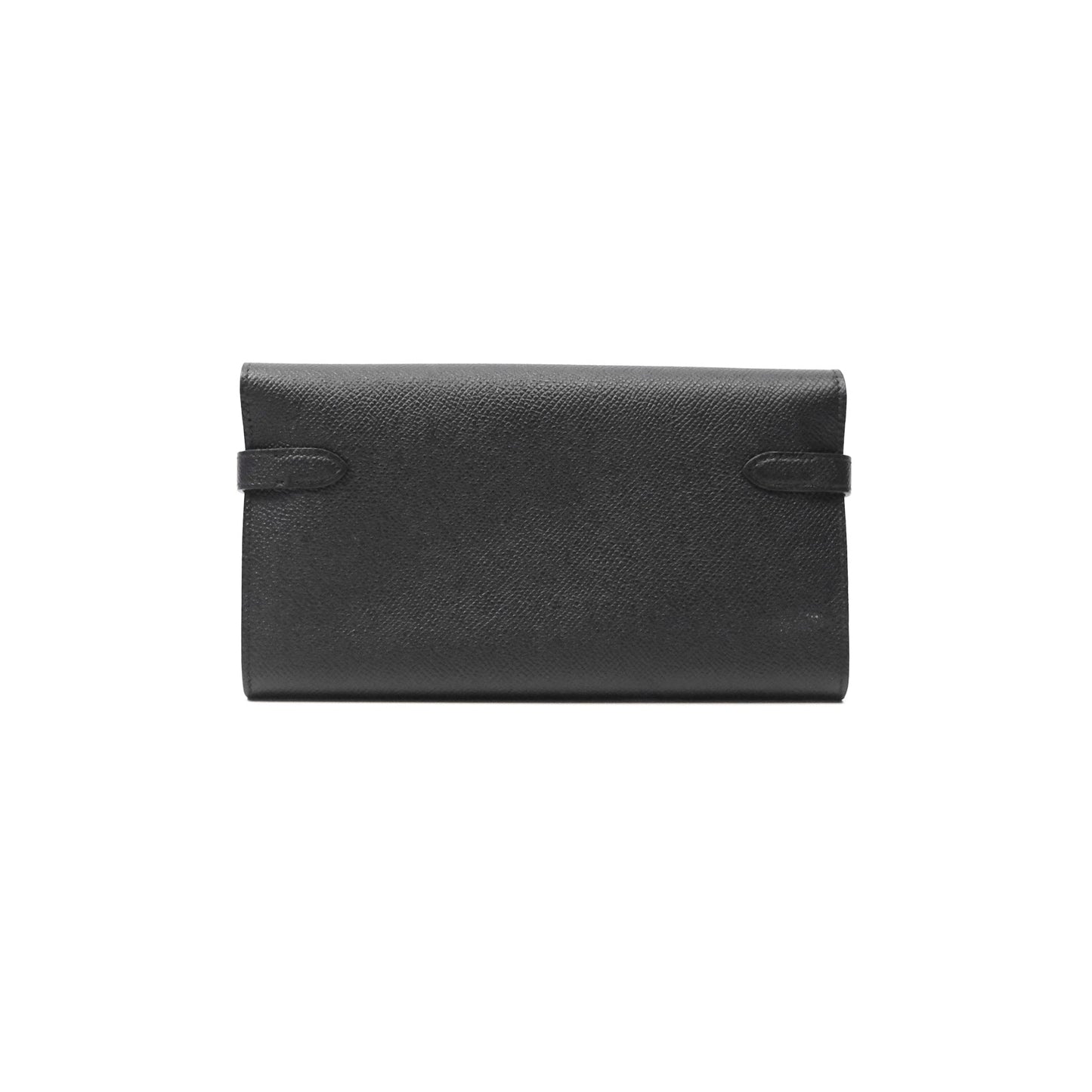 Hermès Kelly Wallet Black Noir 89 Epsom Palladium Hardware