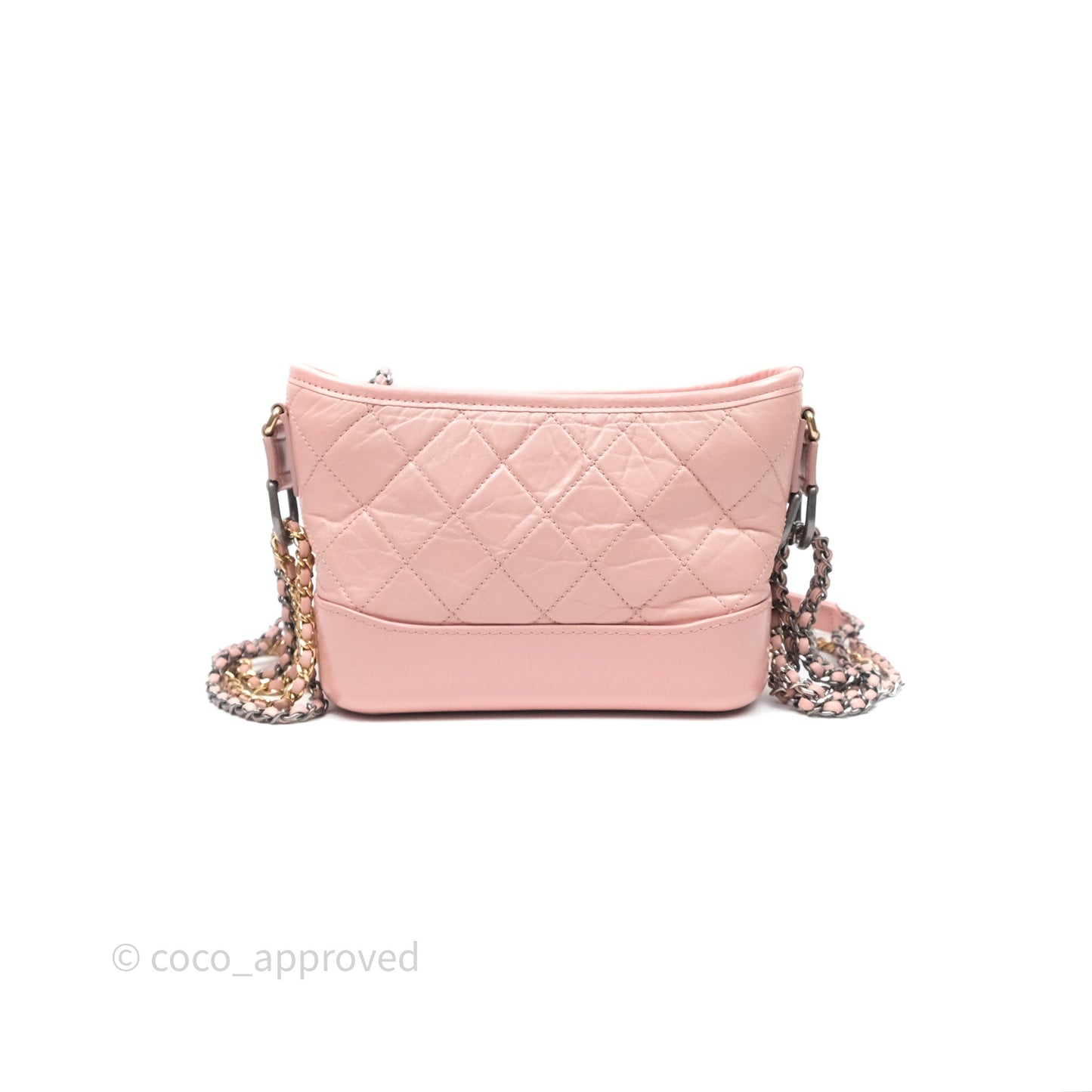 Chanel Small Gabrielle Hobo Quilted Pink Aged Calfskin
