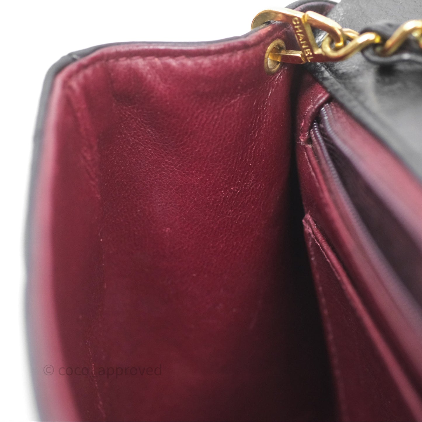 Chanel Vintage Quilted Small Classic Diana Flap Bag Black Lambskin 24K Gold Hardware