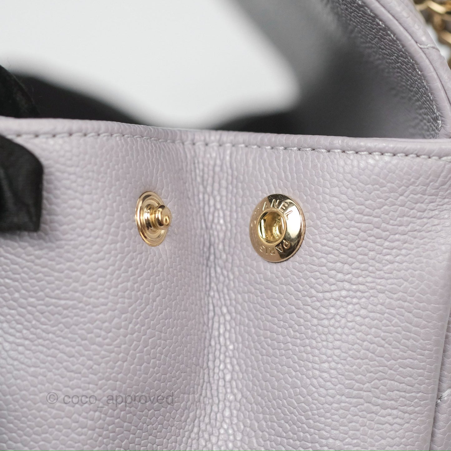 Chanel Quilted Medium Business Affinity Flap Grey Caviar Light Gold Hardware