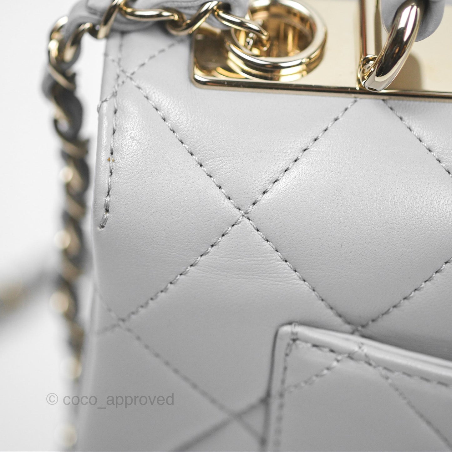 Chanel Small Trendy CC Grey Lambskin Gold Hardware