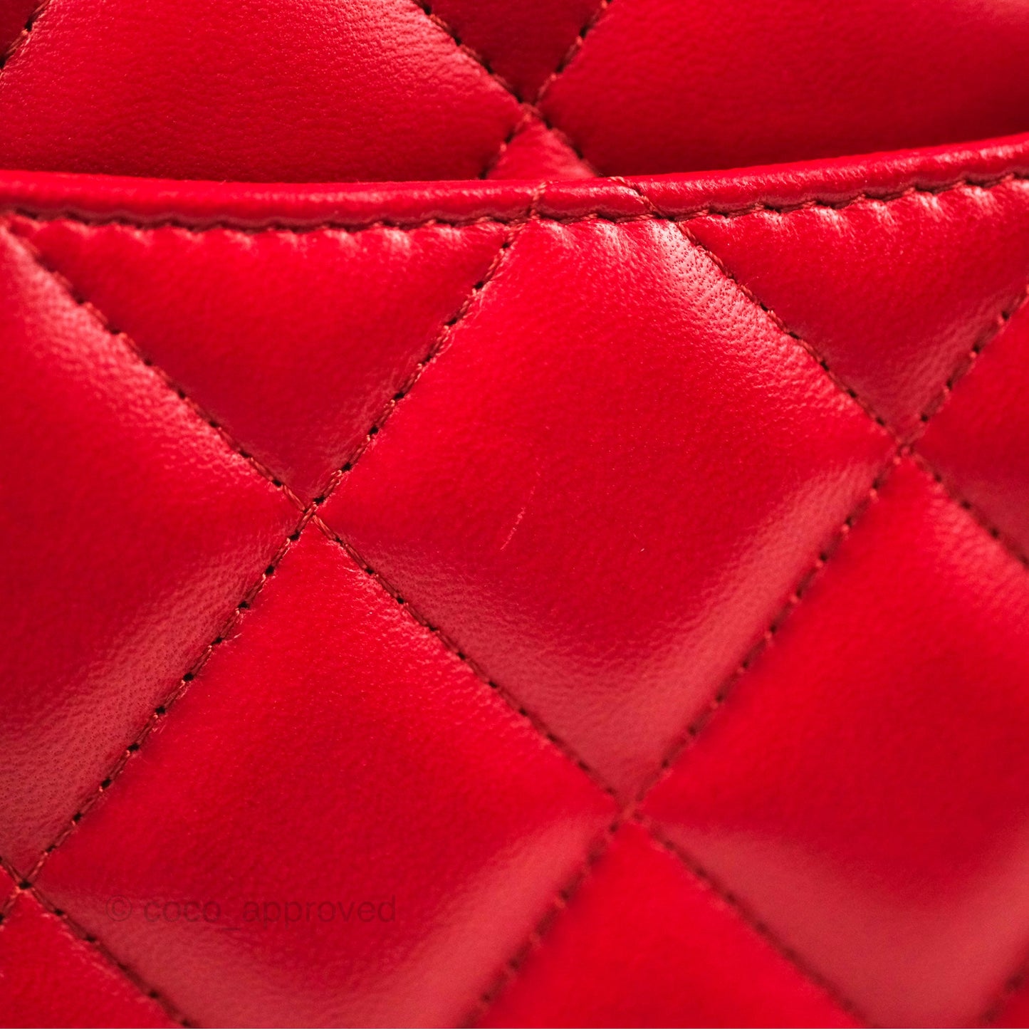 Chanel Jumbo Double Flap Red Lambskin Silver Hardware⁣⁣