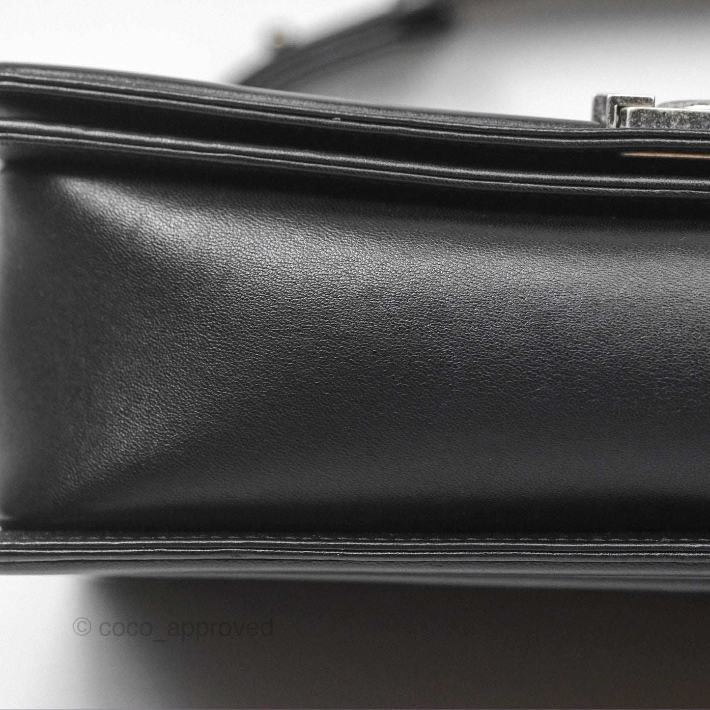Chanel Quilted New Medium Boy Black Lambskin Ruthenium Hardware