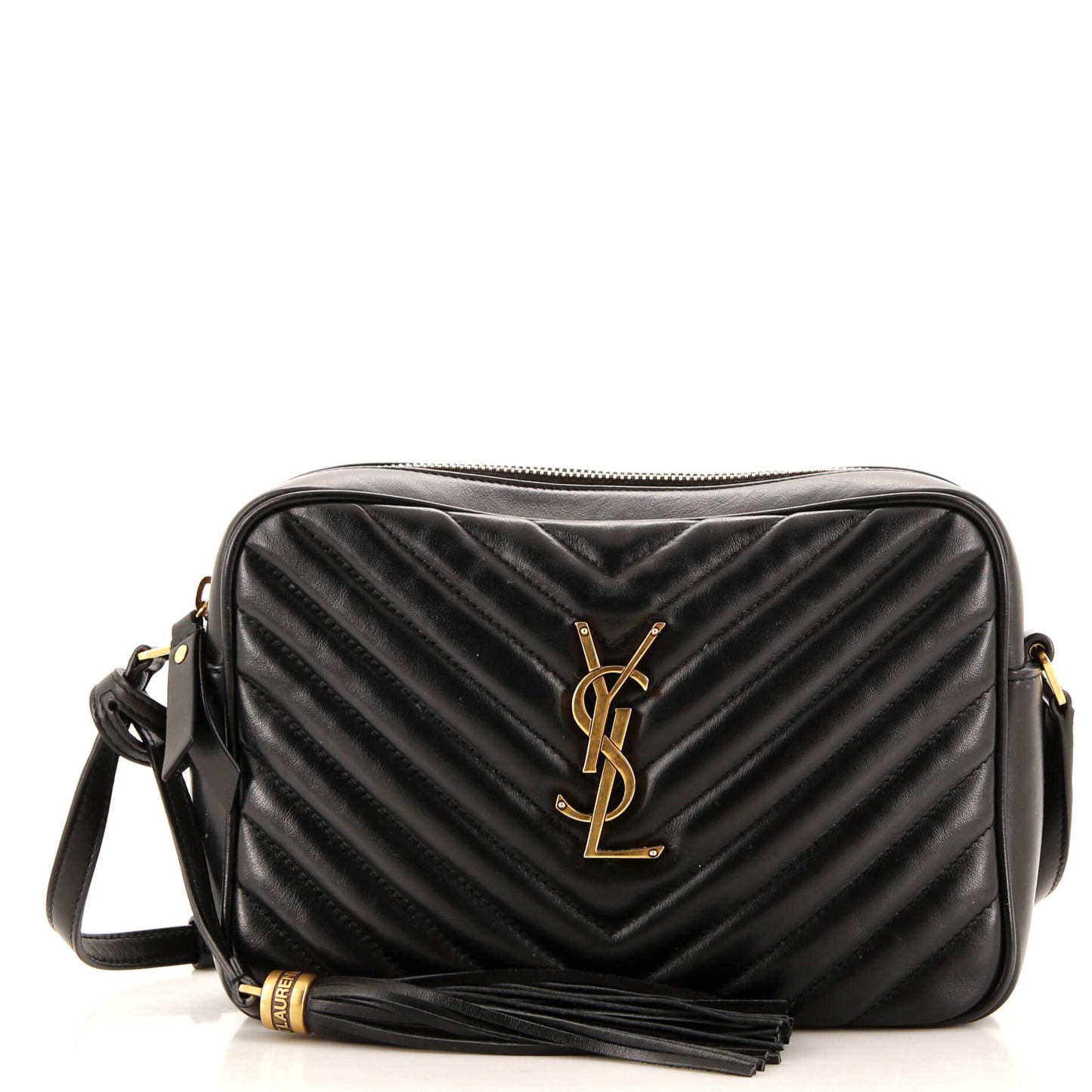 Luxury Saint Laurent Lou Camera Bag Matelasse Chevron Leather Small