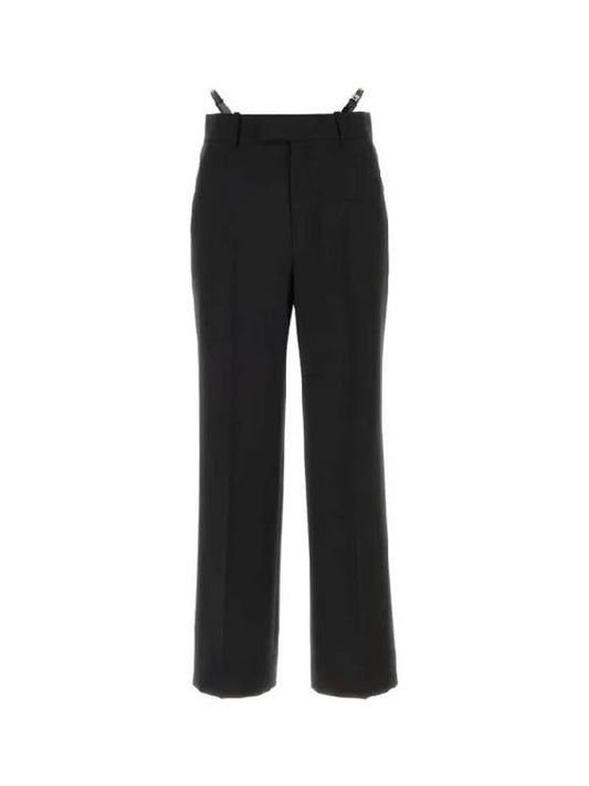 Luxury Gucci Trending 2025 Wool Mohair Straight Pants Black