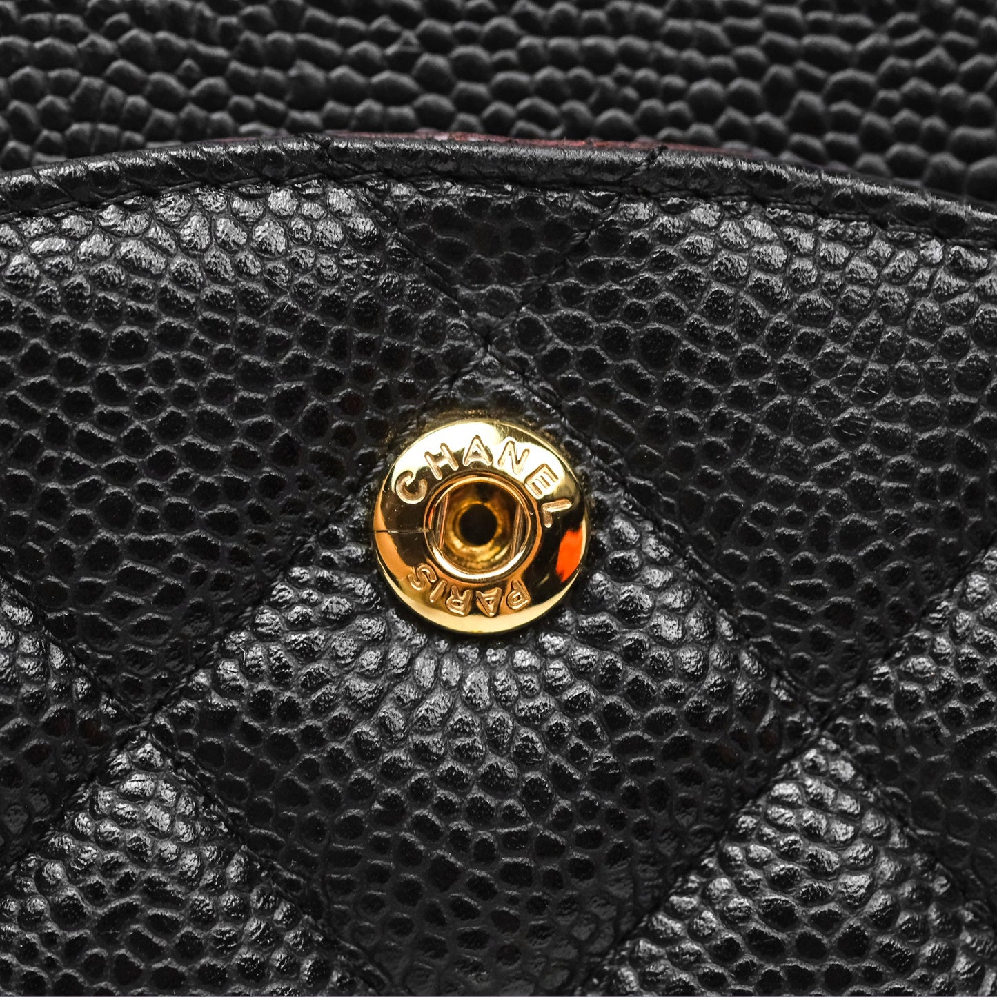 Chanel Jumbo Double Flap Quilted Black Caviar Gold Hardware⁣⁣