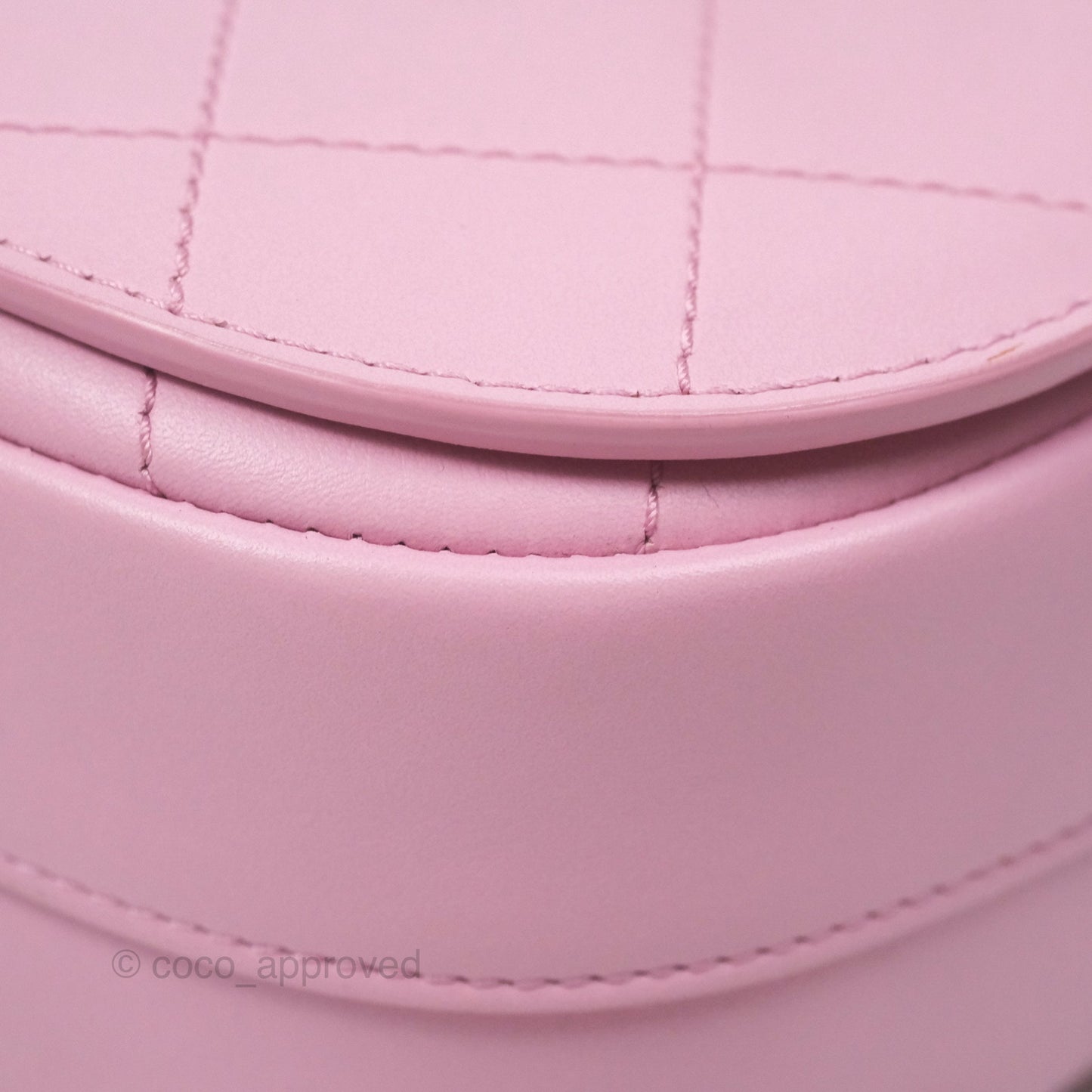 Chanel Stitched Ring My Bag Flap Crossbody Pink Calfskin Silver Hardware