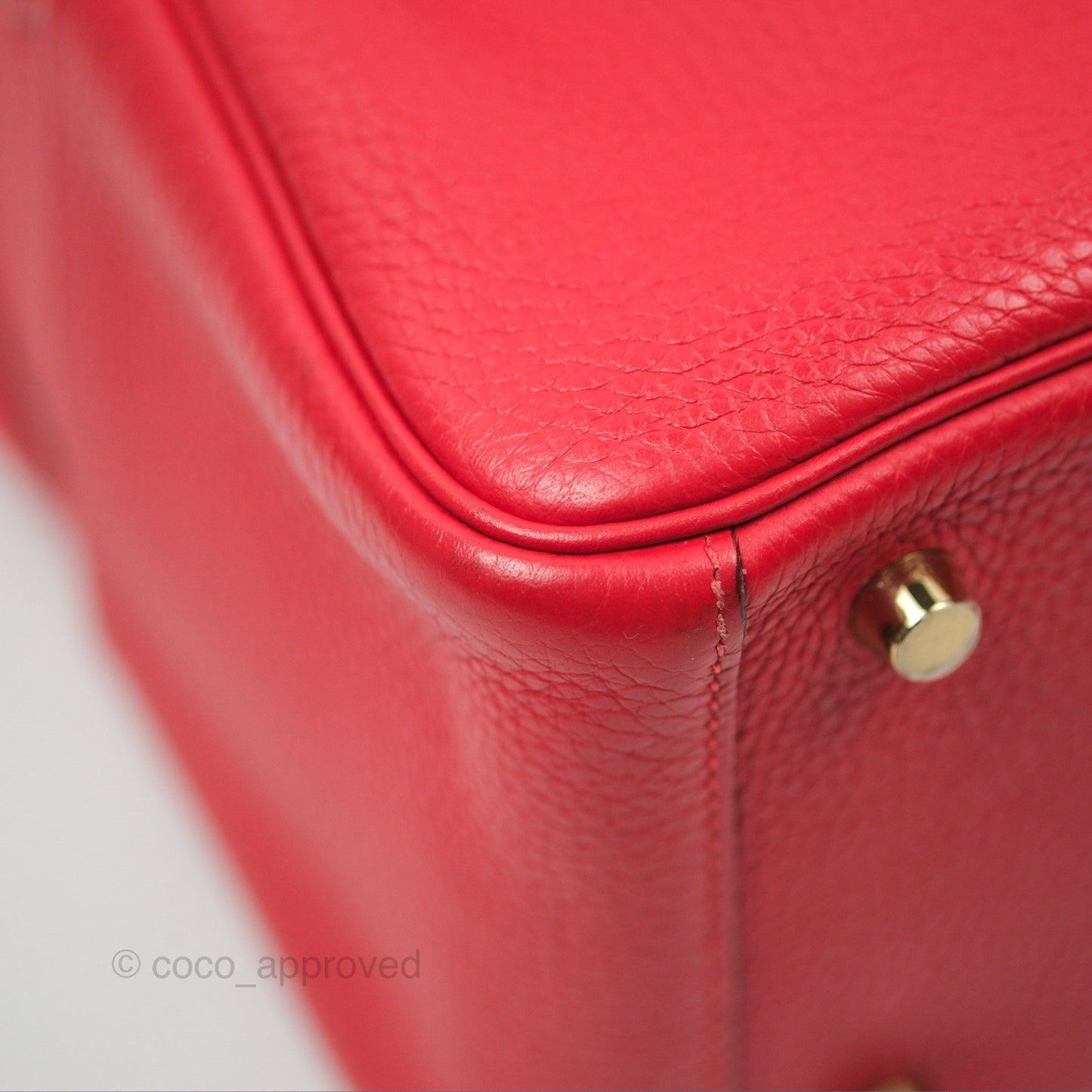 Hermès Lindy 26 Rouge Tomate Clemence Gold Hardware