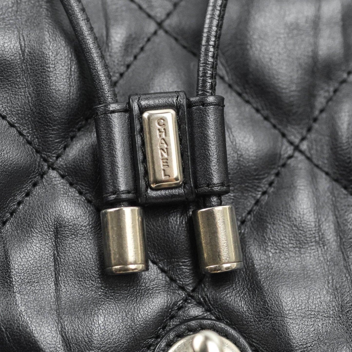 Chanel Ground Control Flap Backpack Quilted Iridescent Dark Grey Aged Calfskin Silver Hardware