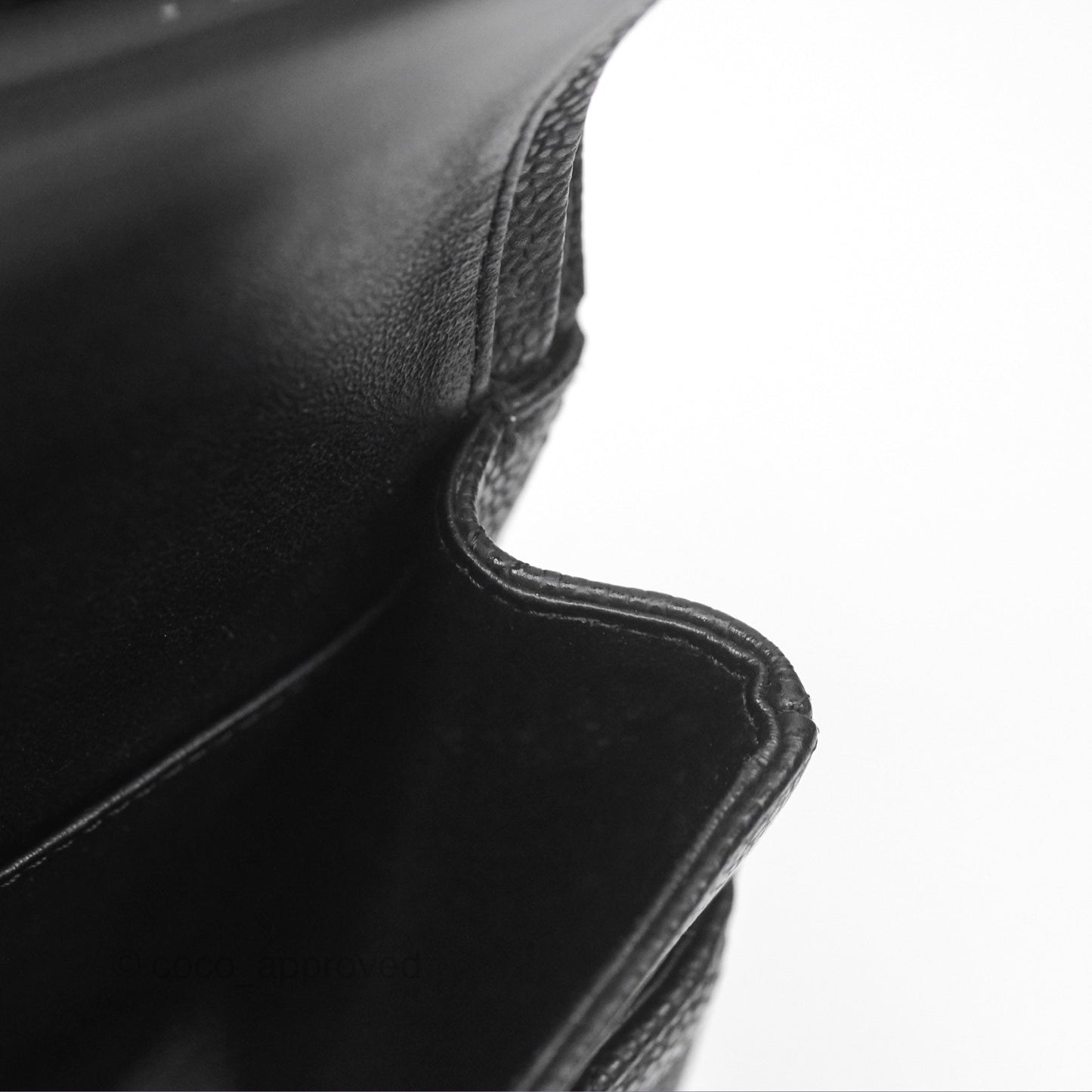 Chanel Classic M/L Medium Flap Quilted Black Caviar Silver Hardware