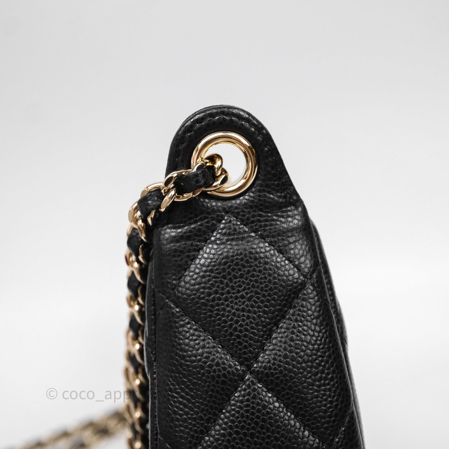 Chanel Clutch on Chain Black Caviar Gold Hardware