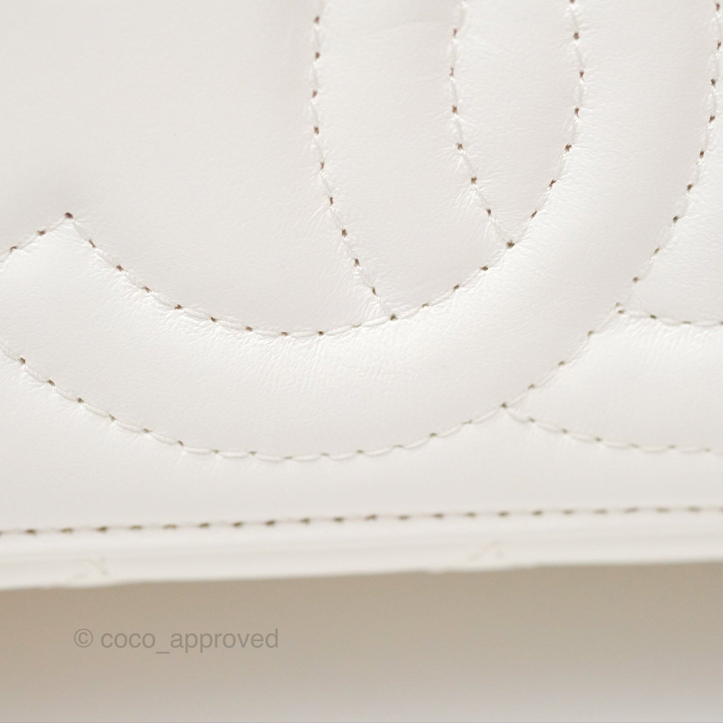Chanel All Slide Vanity with Adjustable Chain White Lambskin Aged Gold Hardware