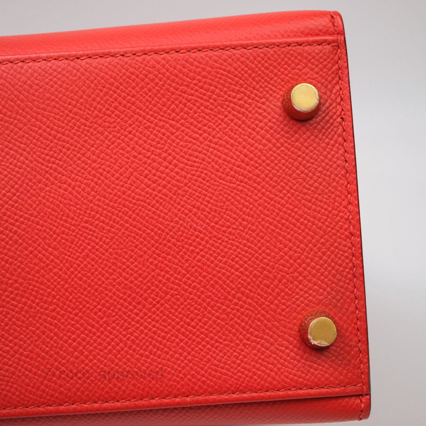Hermès Kelly 28 Sellier Capucine 9T Epsom Gold Hardware