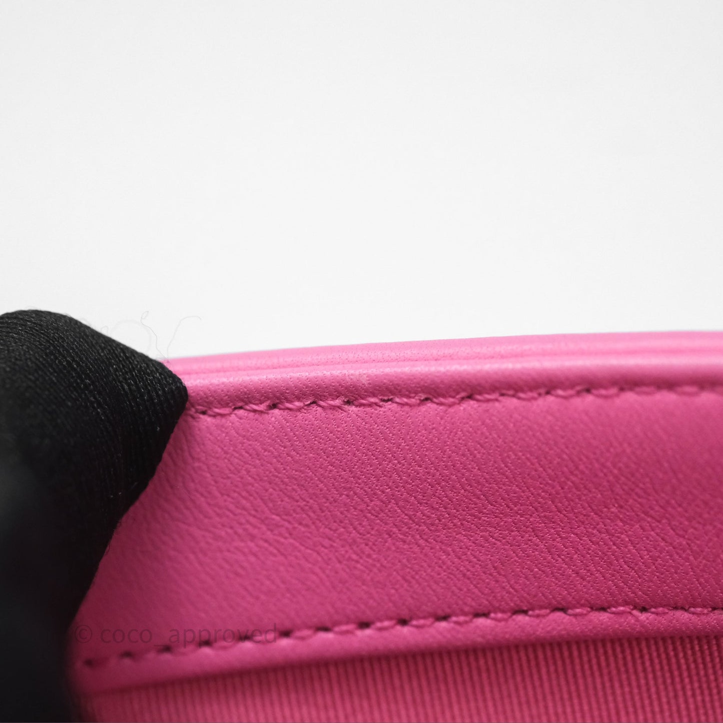 Chanel Small Boy Pink Calfskin Aged Gold Hardware