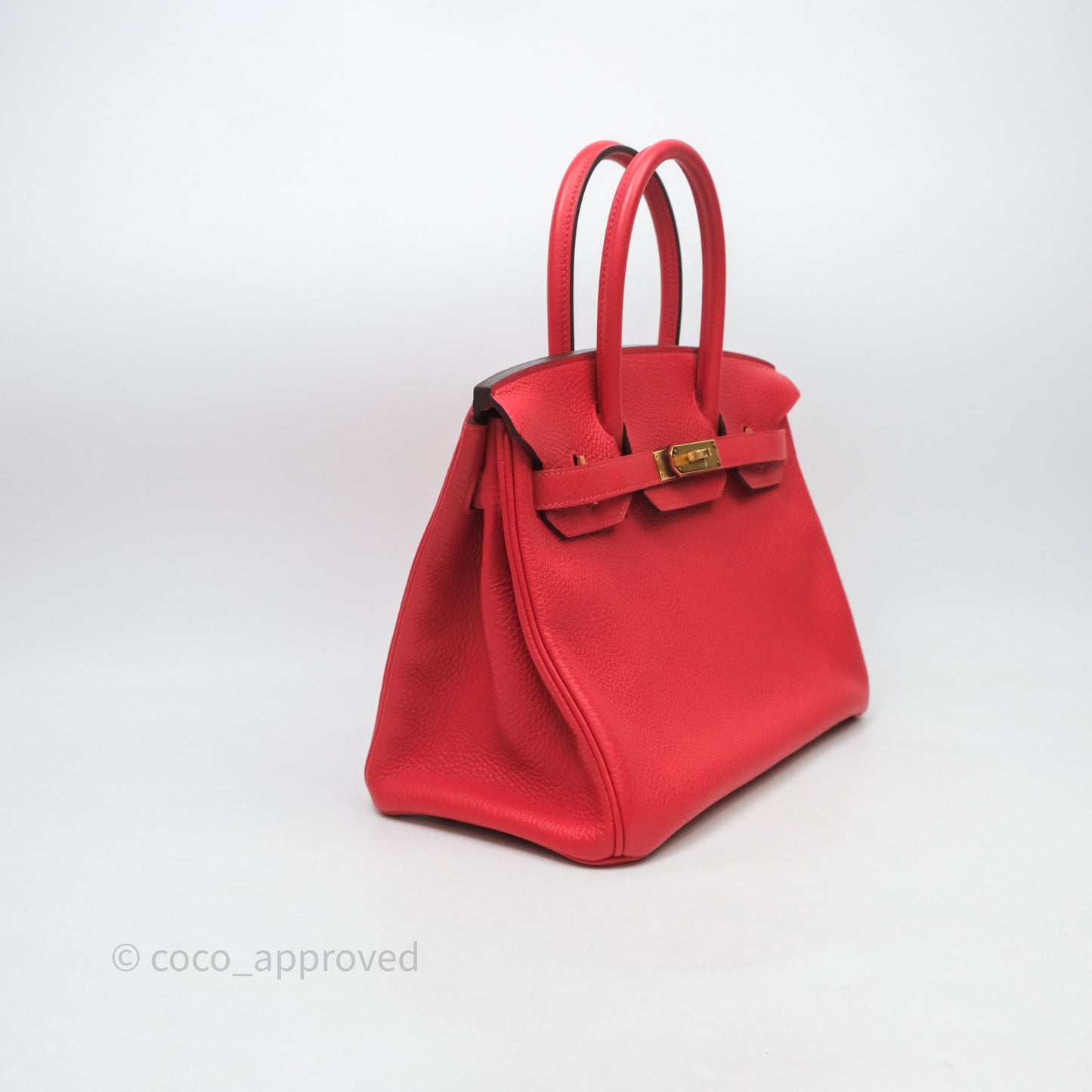 Hermes Birkin 30 Rouge Togo Gold Hardware