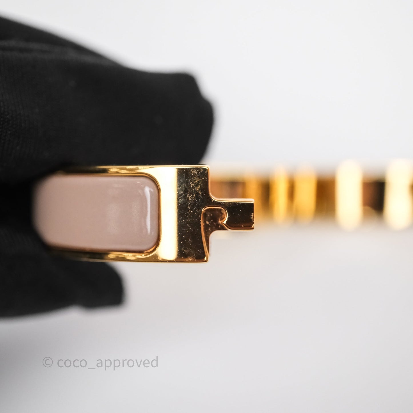 Hermès Clic H Bracelet Marron Glace Gold Hardware