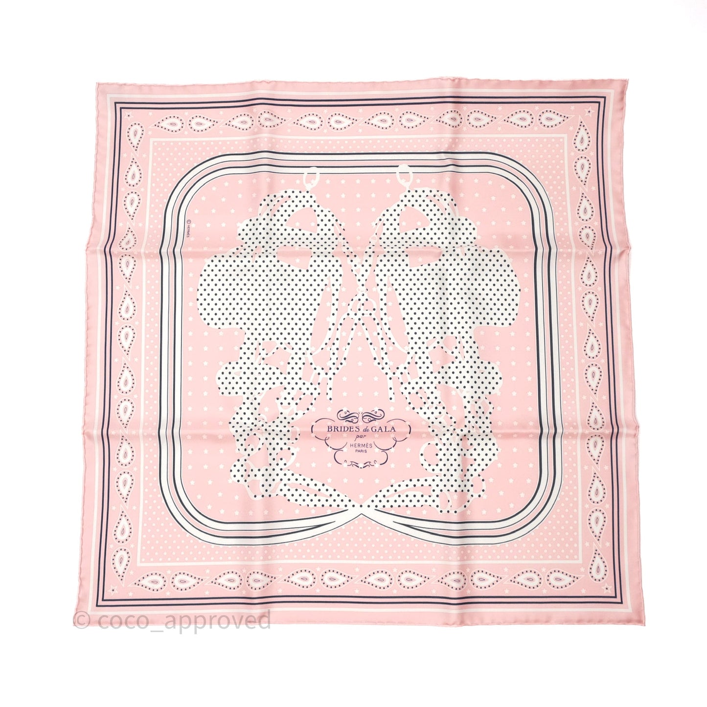 Hermès Brides De Gala A Pois Bandana 55
