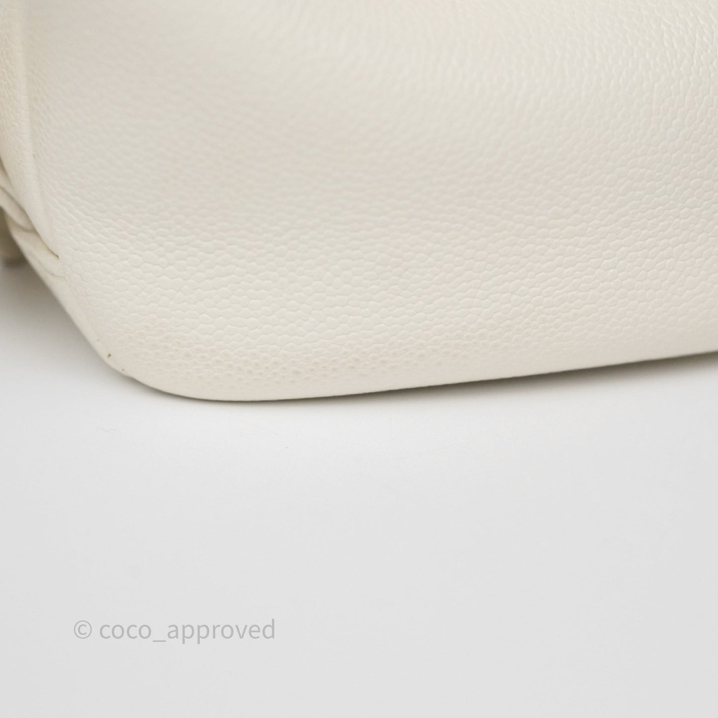 Chanel Quilted Business Affinity Backpack Ivory White Caviar Gold Hardware
