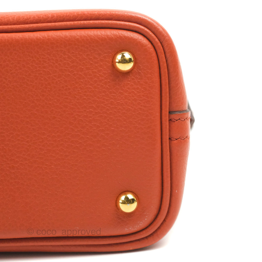 Hermes Mini Bolide 1923 Bag Terre Battue/Anemone Evecolor Gold Hardware