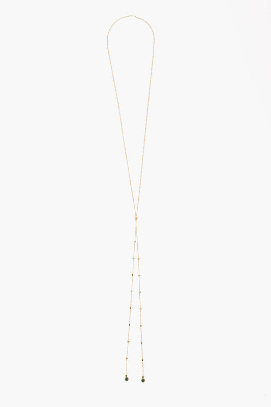 Luxury Bottega Veneta Gold Color Silver Necklace With Stone Pendants