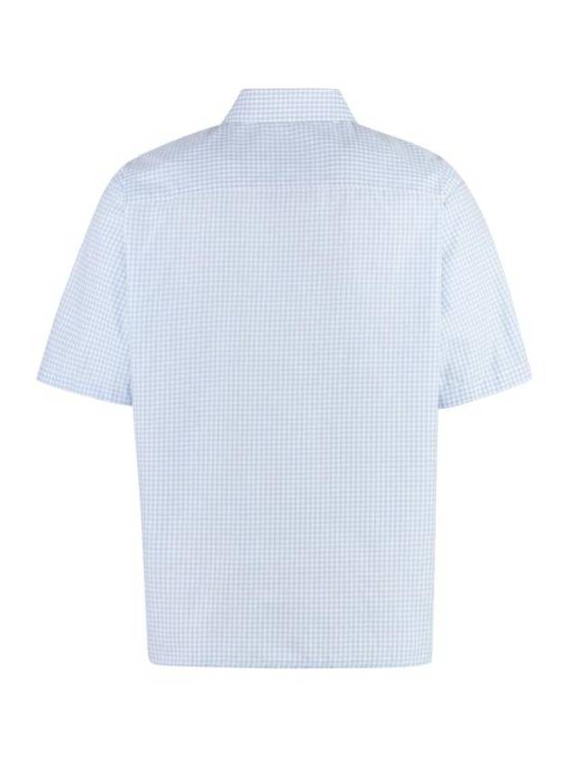 Luxury Gucci Trending 2025 Patch Short Sleeve Shirt Blue