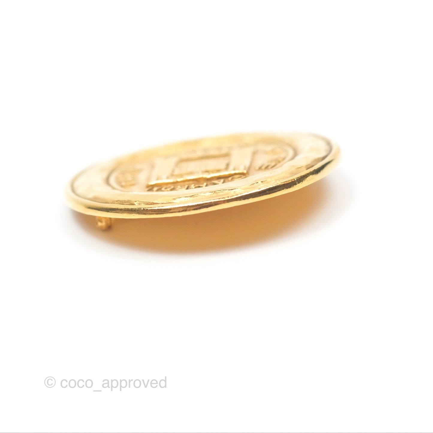 Chanel Vintage Rue Cambon Medallion Brooch