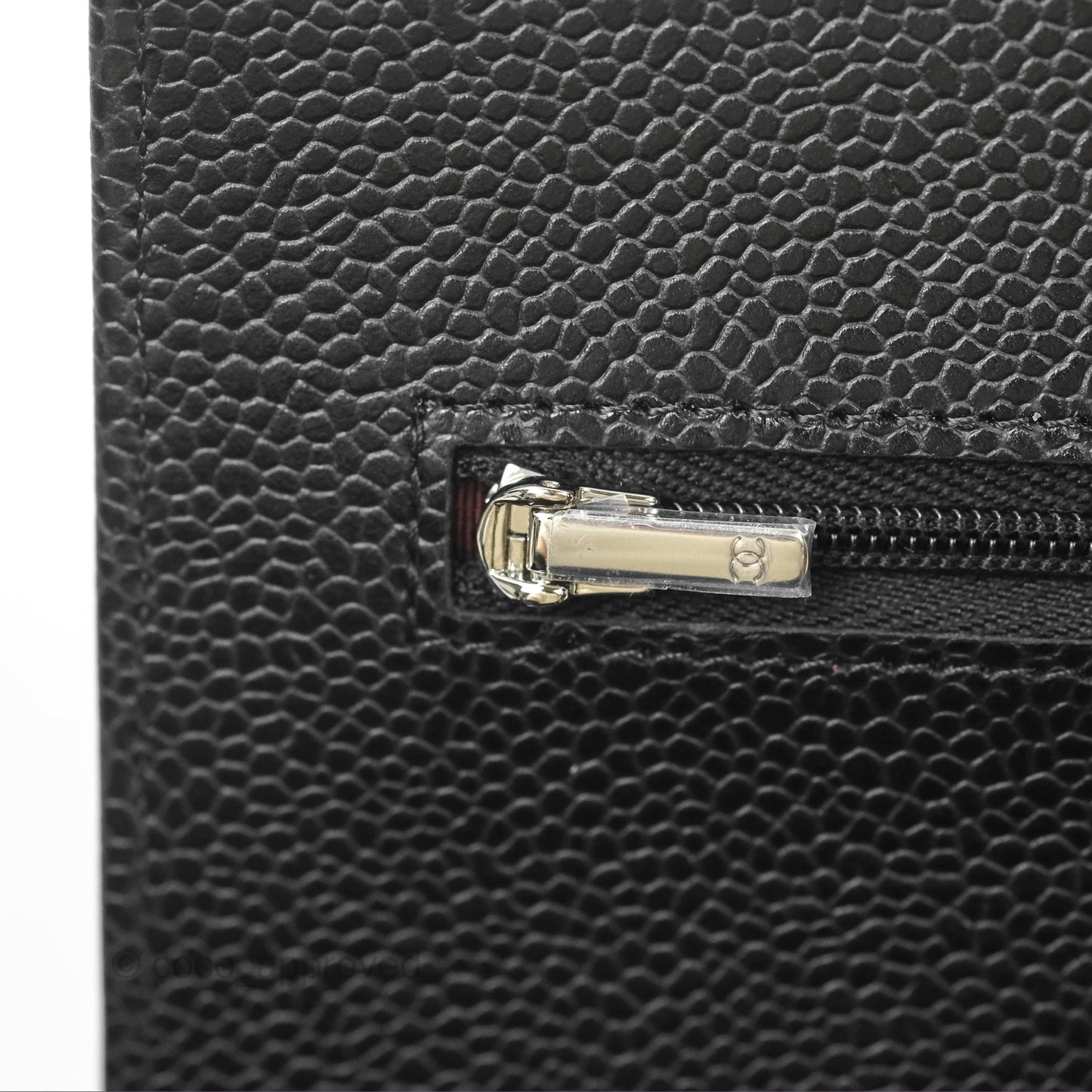 Chanel Quilted Classic Wallet On Chain WOC Black Caviar Silver Hardware
