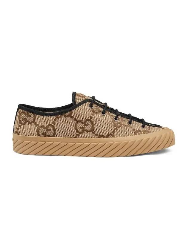 Luxury Gucci Trending 2025 Maxi GG Embroidered Canvas Low Top Sneakers Brown