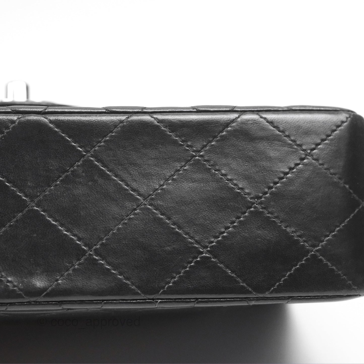 Chanel Vintage Small Classic Flap Black Lambskin Silver Hardware