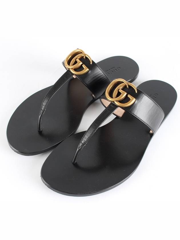 Luxury Gucci Trending 2025 Marmont leather flip flops
