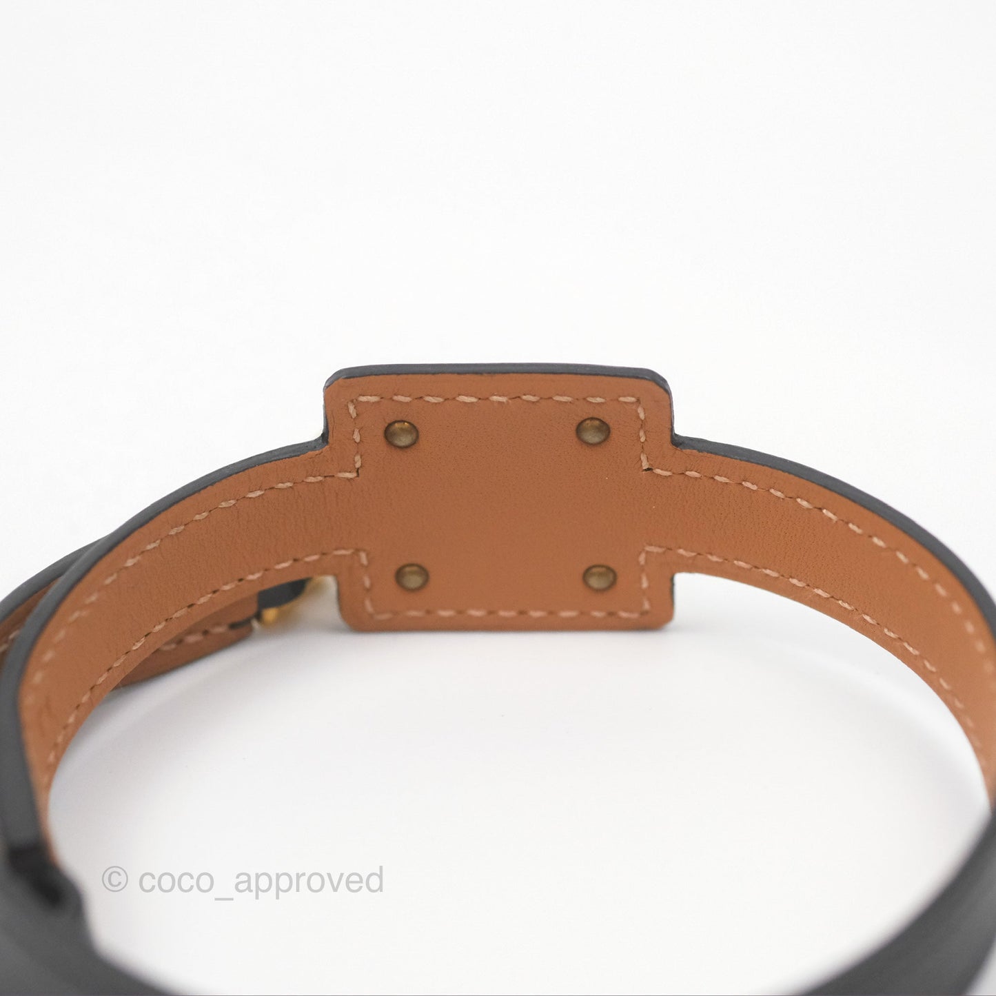 Hermès O'Kelly Bracelet Noir 89 Swift Gold Hardware