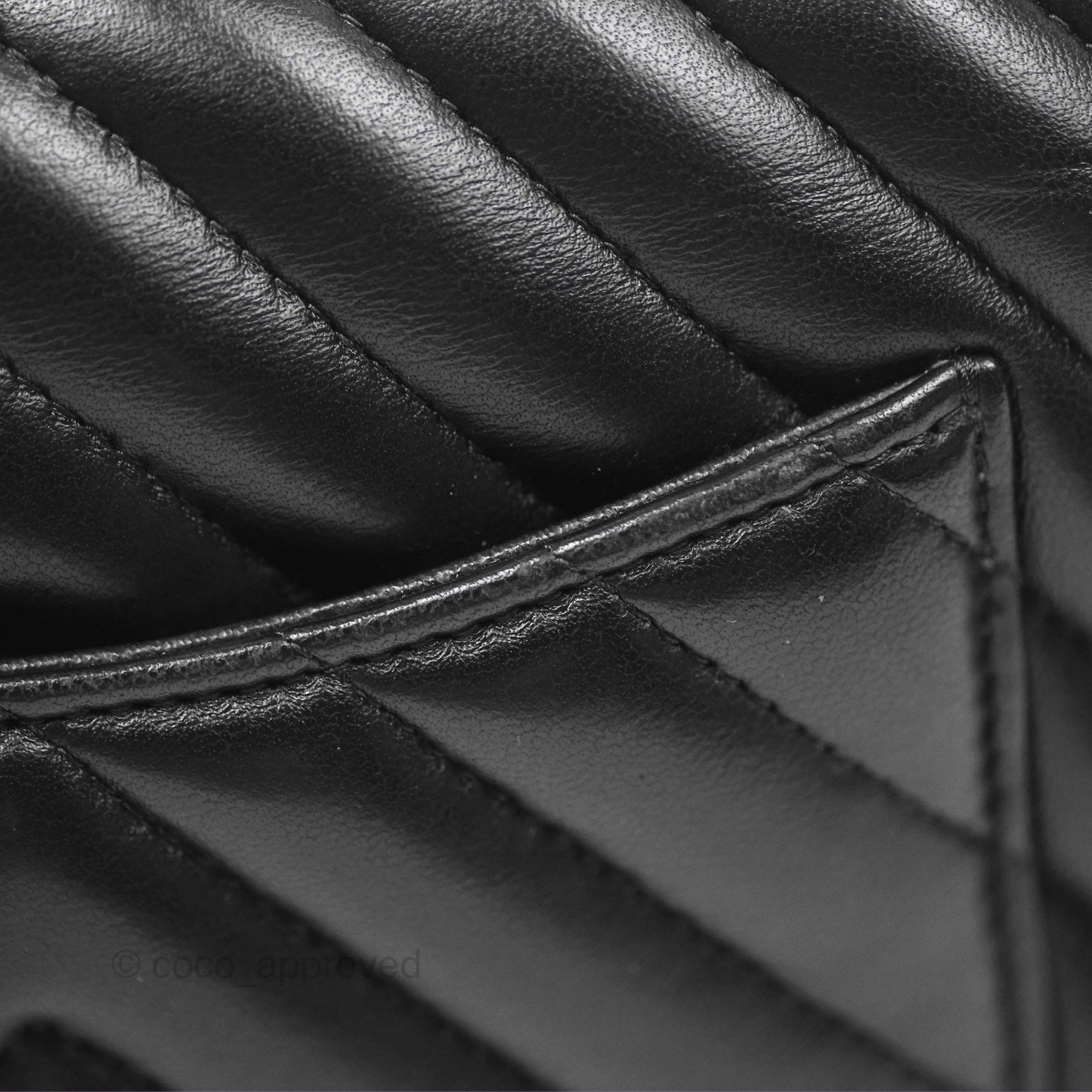 Chanel Mini Rectangular Flap Chevron Black Lambskin Gold Hardware