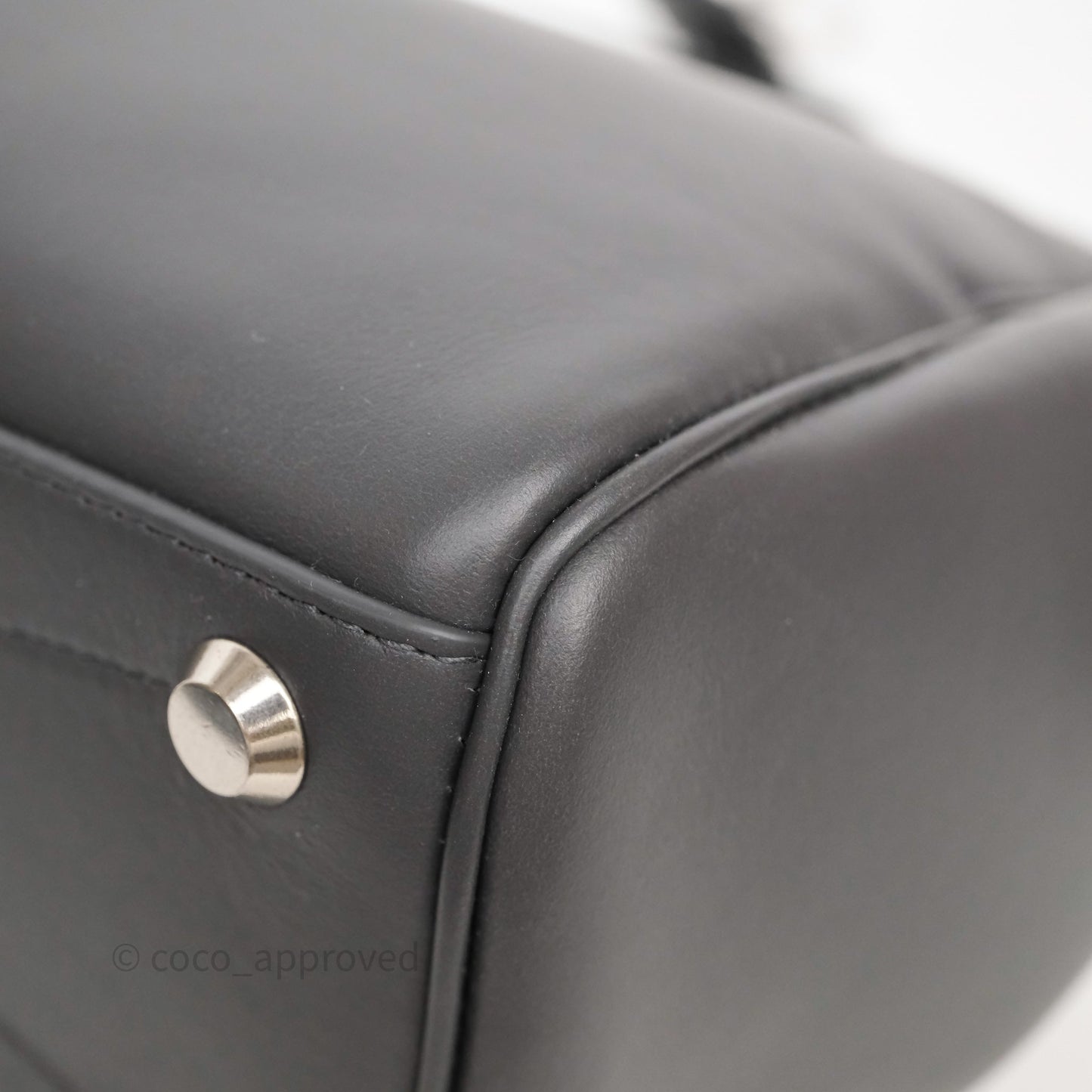 Balenciaga Small Bel Air Carry All Bag Grey Calfskin Silver Hardware