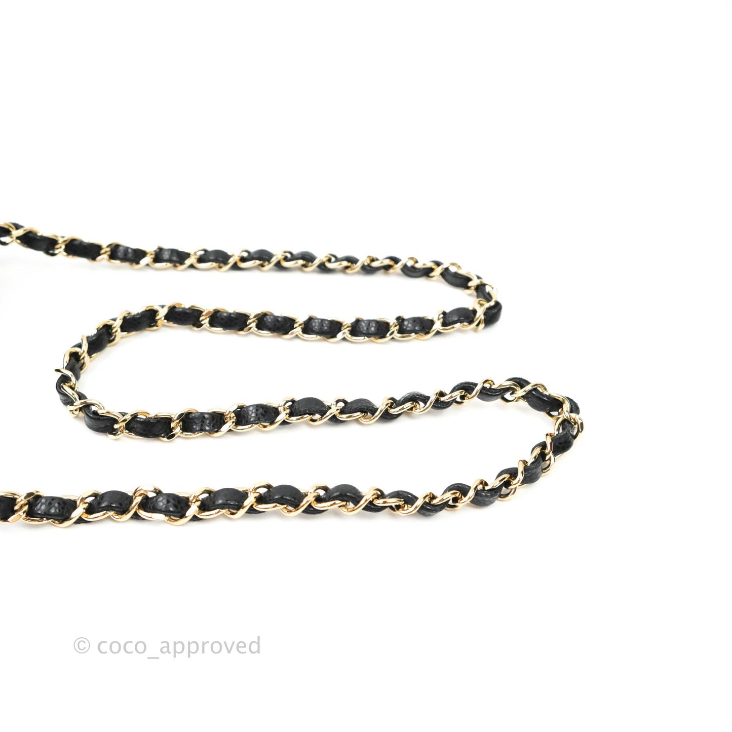 Chanel Mini Square Black Caviar Gold Hardware 18S