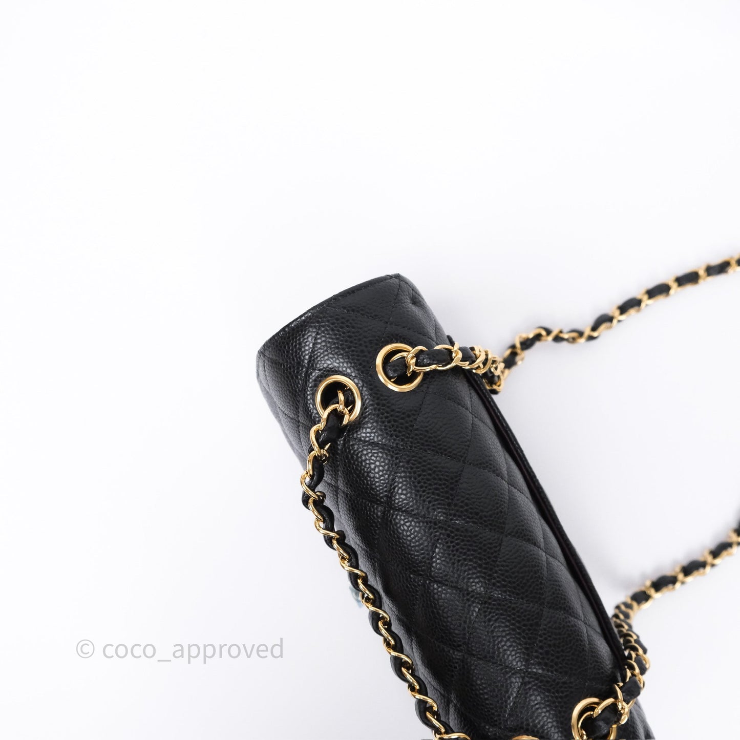 Chanel Small Classic Flap Quilted Black Caviar Gold Hardware