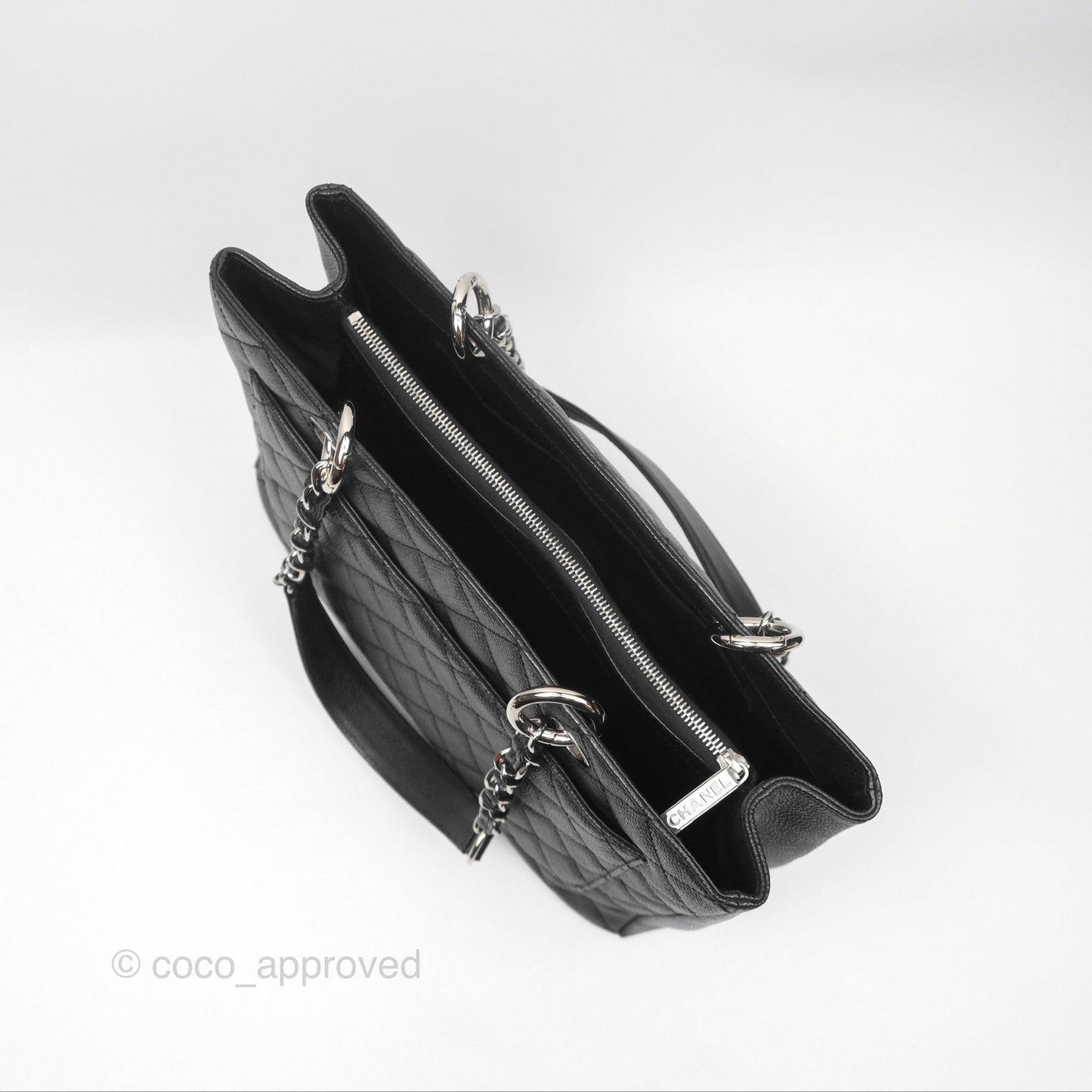 Chanel GST Black Caviar Silver Hardware