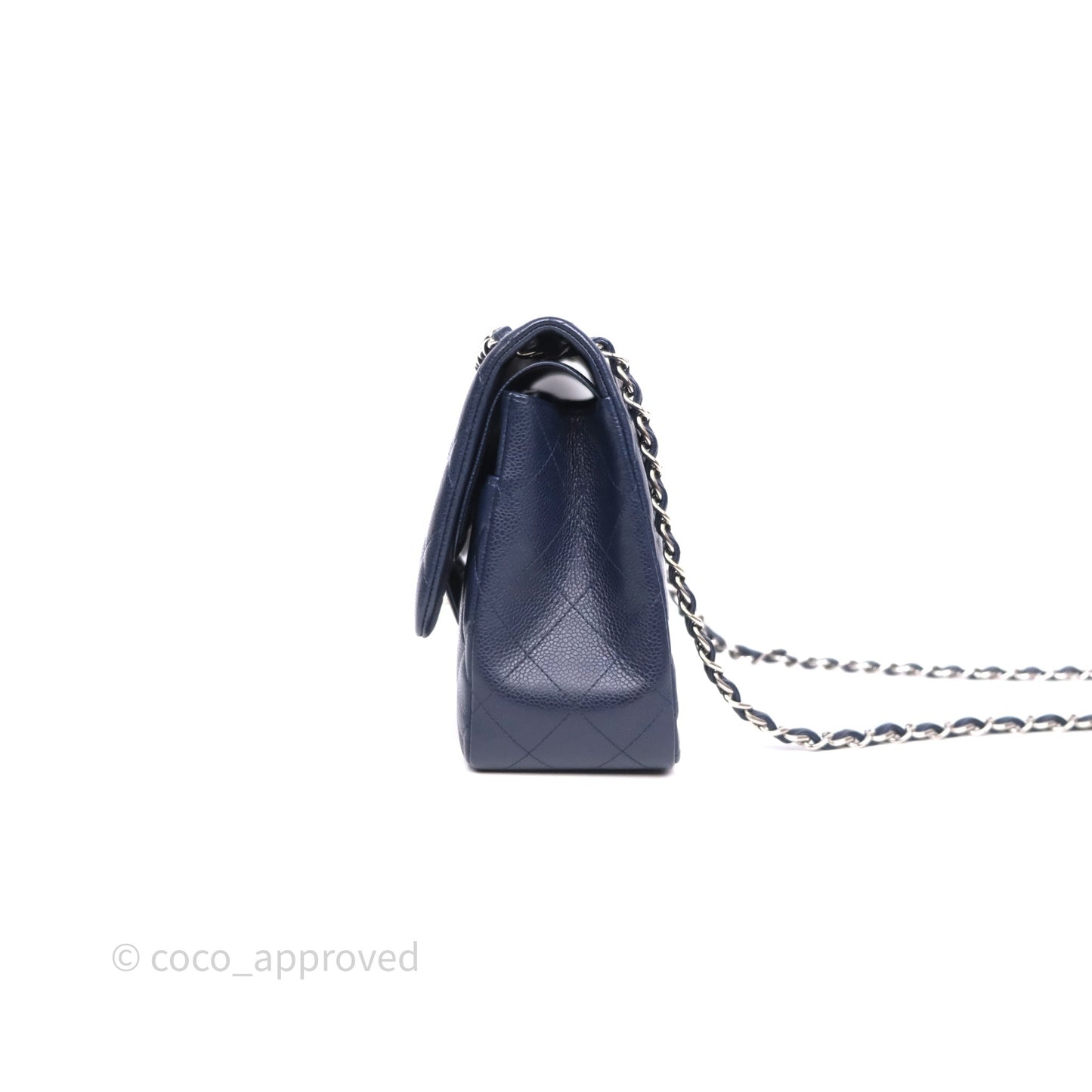 Chanel Jumbo Double Flap Navy Caviar Silver Hardware⁣⁣