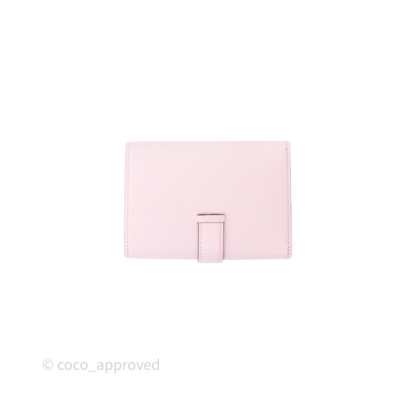 Hermes Bearn Trifold Compact Wallet Rose Darling M7 Chevre Mysore Palladium Hardware