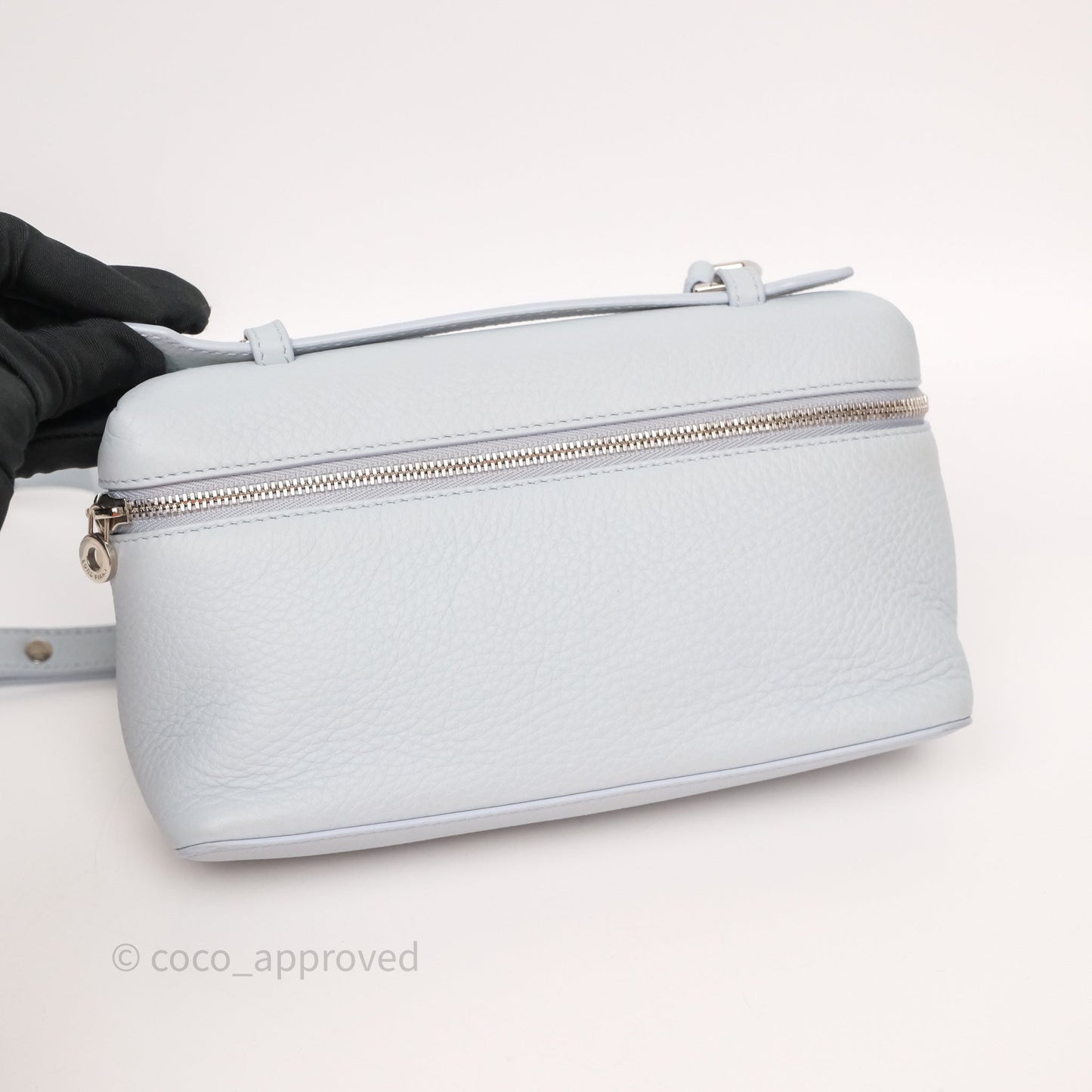 Loro Piana Extra Pocket L19 Light Blue Grained Calfskin