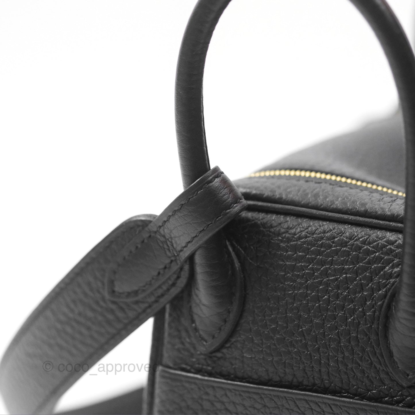 Hermès Mini Lindy 20 Black Clemence Gold Hardware