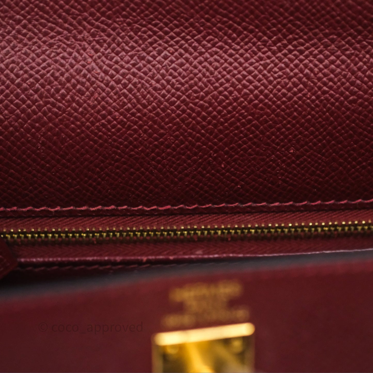 Hermès Sellier Kelly 25 Rouge H Epsom Gold Hardware