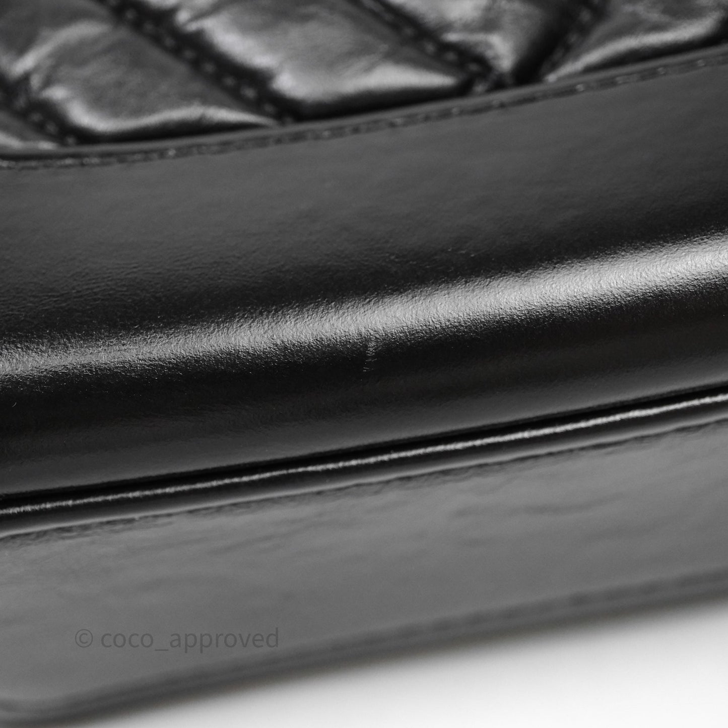 Chanel Small Gabrielle Hobo Chevron Black Aged Calfskin