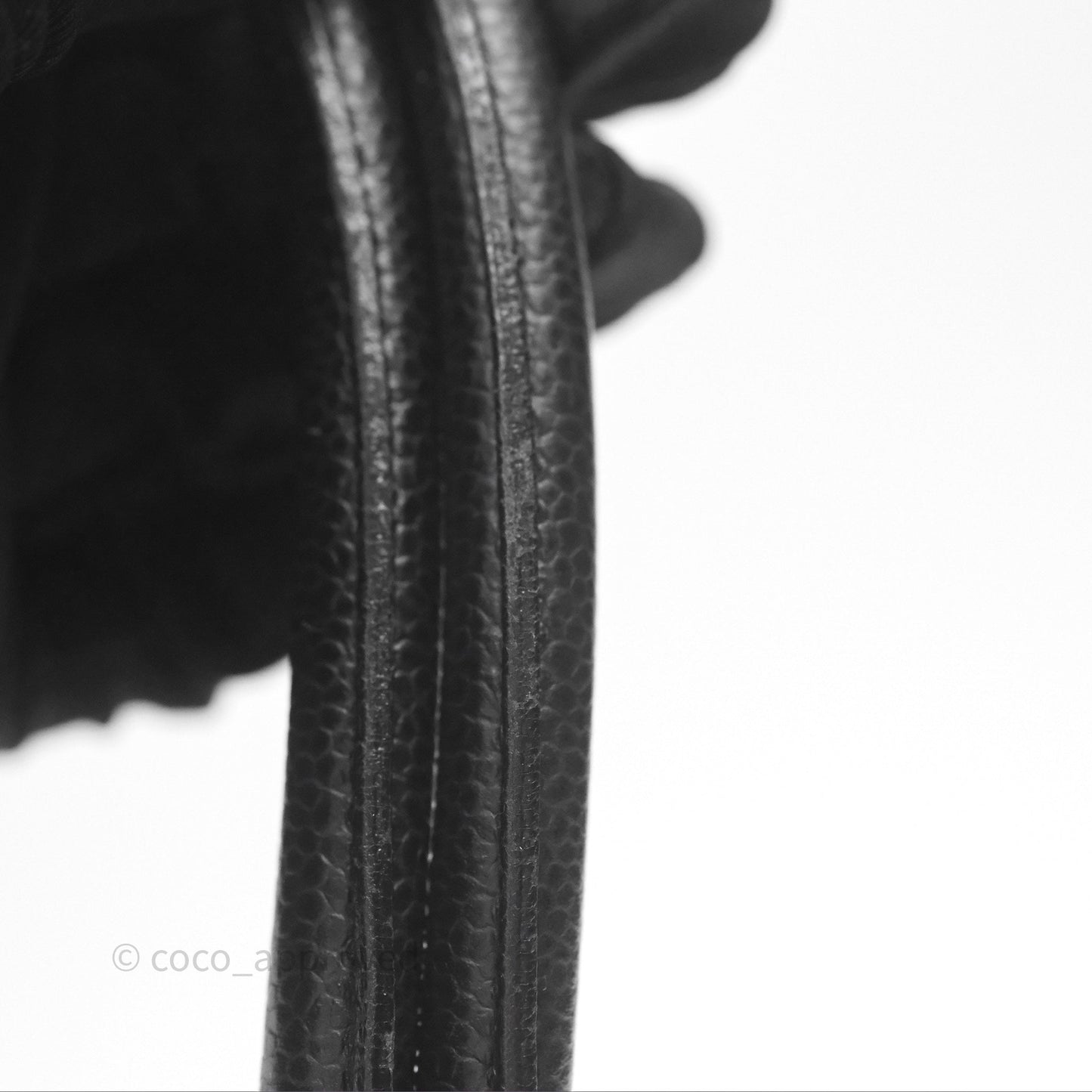 Chanel Vintage CC Tote Bag Black Caviar